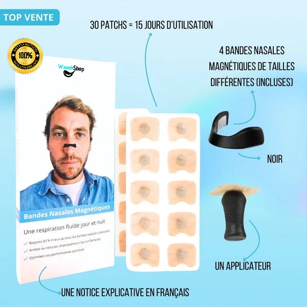 Kit de Bandes Nasales Magnétiques